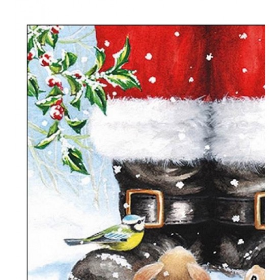 Pacote Com 20 Guardanapos 33x33cm De Papel Looking Up To Santa Fsc Mix